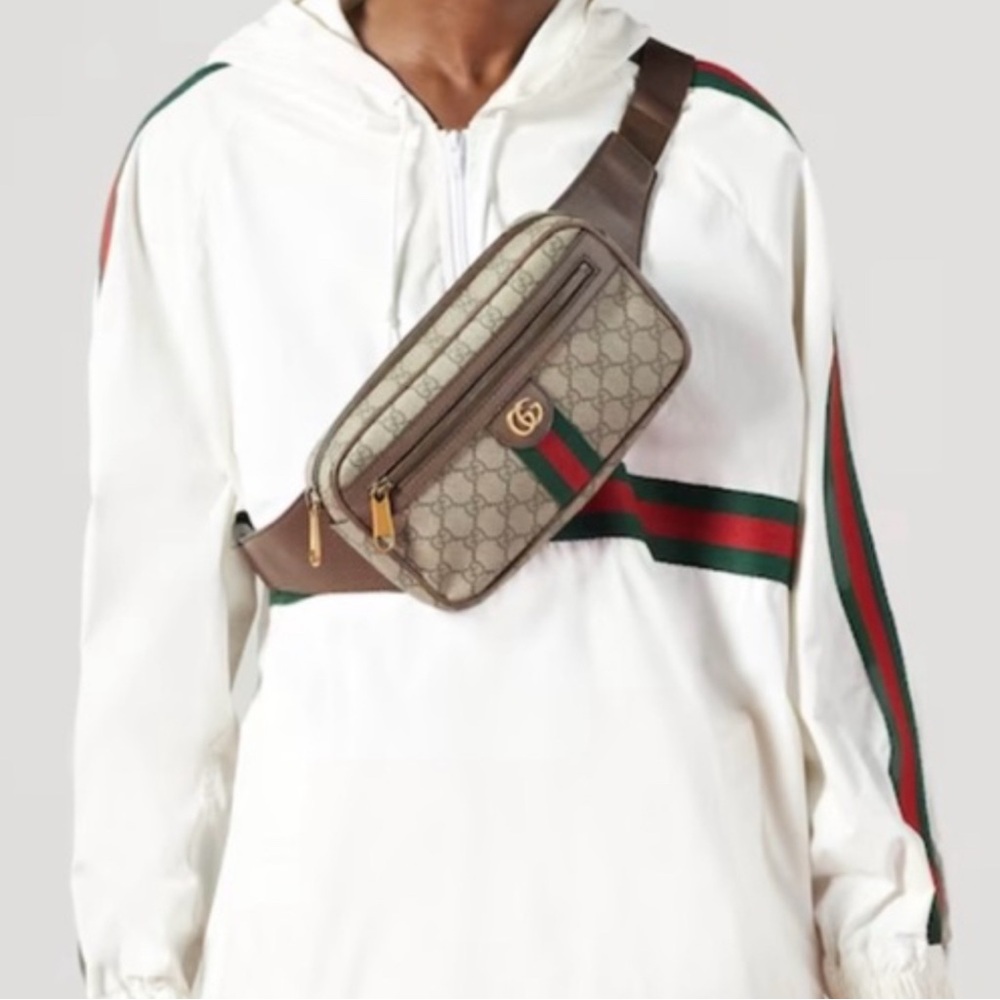 GUARANTEED AUTHENTIC*** Gucci Ophidia Belt Bag GG Coated Canvas - Picture 2 of 8